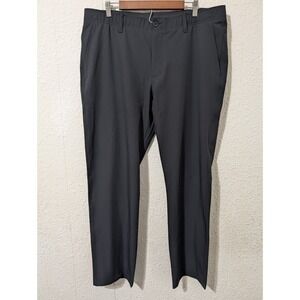 Under Armour Golf Pants Black Performance Nylon Stretch Flat Mens Size 40 x 32